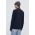 Superdry longsleeve din bumbac culoarea albastru marin, neted