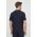 Armani Exchange tricou din bumbac barbati, culoarea albastru marin, neted