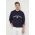 Armani Exchange hanorac de bumbac barbati, culoarea albastru marin, cu imprimeu