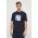 Armani Exchange tricou din bumbac barbati, culoarea albastru marin, cu imprimeu