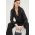 Abercrombie & Fitch camasa femei, culoarea negru, cu guler clasic, regular