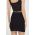 Alohas fusta din bumbac culoarea negru, mini, drept