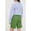 United Colors of Benetton pantaloni scurti femei, culoarea verde, neted, high waist