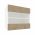 Corp Superior Karo, 2 Usi, cu sticla, Lemn Natural/Alb, 80 x 30 x 60 cm