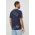 Desigual tricou din bumbac barbati, culoarea albastru marin, modelator
