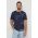 Desigual tricou din bumbac barbati, culoarea albastru marin, modelator