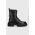 Answear Lab bocanci de piele femei, culoarea negru, cu platforma