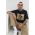 Converse tricou din bumbac barbati, culoarea negru, cu imprimeu