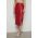 Answear Lab fusta de piele culoarea rosu, midi, drept