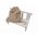 Set paturica + perna + rucsac SomnArt, cu broderie, din in, Crem