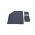 Set paturica + perna + rucsac SomnArt, cu broderie, din in, Albastru