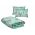 Set pilota primavara/vara si 2 perne Viseo Green Flowers SomnART, microfibra, 150 g/mp, 180x200 cm + 50x70 cm
