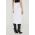 Armani Exchange fusta jeans culoarea alb, midi, drept
