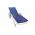 Saltea cu spumă poliuretanică Somnart 60x190, înălțime 4.5 cm, pentru șezlong, doua segmente, husă impermeabilă, culoare bleumarin