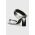 Just Cavalli papuci femei, culoarea argintiu, cu toc drept, 76RA3S31