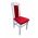 Set masa living SB Fan alba plus 4 scaune SB Tim alb/rosu