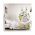 Lenjerie pat 2 persoane bumbac creponat MAGNOLIA BIRDS V.1 - Lime