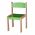 Scaun lemn gradinita Bambi, H35, verde
