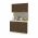 Set Bucatarie Karo V2, Stejar Bronz/Alb, Blat Thermo 28 mm, L 120 cm