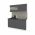 Set Bucatarie Karo V8, Antracit/Alb, Blat Thermo 28 mm, L 160 cm