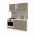 Set Bucatarie Karo V7, Stejar Sonoma Inchis/Alb, Blat Thermo 28 mm, L 160 cm
