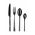 Bahne set de tacâmuri pentru 4 persoane Shiny Black 16-pack
