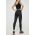 Lacoste colanti femei, culoarea negru, cu imprimeu