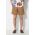 A.P.C. pantaloni scurti din bumbac short crew culoarea maro, COGXS-H10198