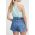 Pepe Jeans pantaloni scurti jeans A-LINE SHORT HW femei, neted, high waist, PL801111MP1