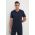 Sisley tricou din bumbac barbati, culoarea albastru marin, neted