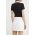 Abercrombie & Fitch fusta jeans culoarea alb, mini, creion