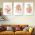 Set 3 tablouri Boho flori forme abstracte - Dimensiune multicanvas: 3 tablouri 30x45 cm