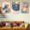Set 3 tablouri Boho minimalism femeie floare fructe - Dimensiune multicanvas: 3 tablouri 60x90 cm