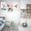 Set 3 tablouri Boho minimalism flori ciuperci frunze - Dimensiune multicanvas: 3 tablouri 50x70 cm