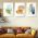 Set 3 tablouri Boho minimalism forme abstracte - Dimensiune multicanvas: 3 tablouri 30x45 cm