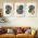 Set 3 tablouri Boho minimalism frunze profil femeie - Dimensiune multicanvas: 3 tablouri 60x90 cm