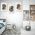 Set 3 tablouri Boho minimalism frunze profil femeie - Dimensiune multicanvas: 3 tablouri 60x90 cm
