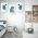 Set 3 tablouri Boho minimalism frunze profil femeie - Dimensiune multicanvas: 3 tablouri 80x120 cm