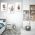 Set 3 tablouri Boho frunze profil femeie cu flori - Dimensiune multicanvas: 3 tablouri 40x60 cm