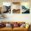 Set 3 tablouri Boho minimalism peisaj - Dimensiune multicanvas: 3 tablouri 80x120 cm