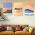 Set 3 tablouri Boho minimalism peisaj marin - Dimensiune multicanvas: 3 tablouri 60x90 cm