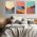 Set 3 tablouri Boho minimalism peisaj munte apa - Dimensiune multicanvas: 3 tablouri 30x45 cm