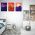 Set 3 tablouri Boho minimalism peisaj munti brazi - Dimensiune multicanvas: 3 tablouri 80x120 cm
