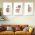 Set 3 tablouri Boho minimalism plante - Dimensiune multicanvas: 3 tablouri 40x60 cm