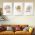 Set 3 tablouri Boho portret femei cu flori - Dimensiune multicanvas: 3 tablouri 40x60 cm