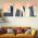 Set 3 tablouri arhitectura moderna structuri geometrice - Dimensiune multicanvas: 3 tablouri 80x120 cm