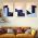Set 3 tablouri arhitectura moderna structuri geometrice - Dimensiune multicanvas: 3 tablouri 30x45 cm