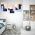 Set 3 tablouri arhitectura moderna structuri geometrice - Dimensiune multicanvas: 3 tablouri 50x70 cm