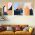 Set 3 tablouri cladiri geometrice minimaliste - Dimensiune multicanvas: 3 tablouri 30x45 cm