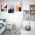 Set 3 tablouri cladiri geometrice minimaliste - Dimensiune multicanvas: 3 tablouri 80x120 cm